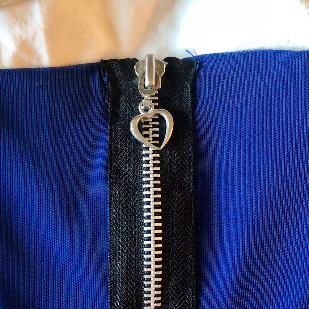 Blue Ruched Cocktail Dress - Picture 3 of 3
